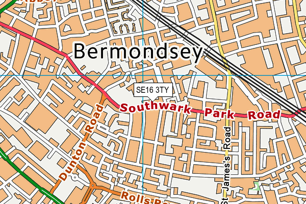 SE16 3TY map - OS VectorMap District (Ordnance Survey)