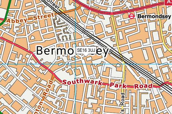 SE16 3UJ map - OS VectorMap District (Ordnance Survey)