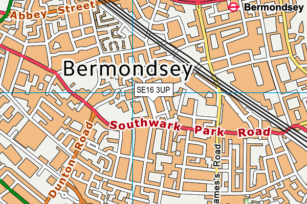 SE16 3UP map - OS VectorMap District (Ordnance Survey)