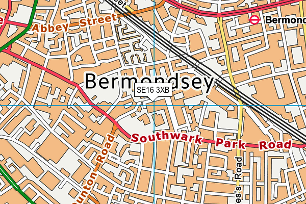 SE16 3XB map - OS VectorMap District (Ordnance Survey)