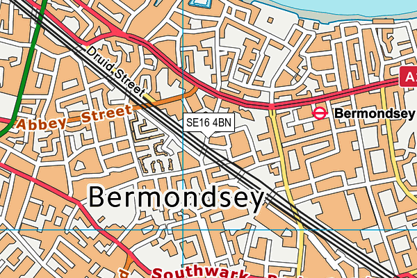 SE16 4BN map - OS VectorMap District (Ordnance Survey)