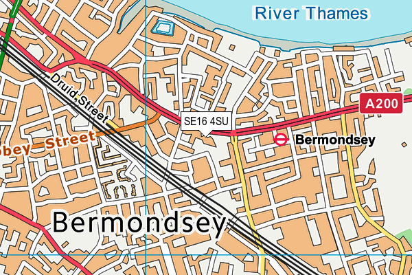 St James' Church of England Primary School map (SE16 4SU) - OS VectorMap District (Ordnance Survey)