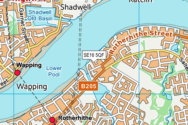 Map of ROTHERHITHE RESIDENTIAL MANAGEMENT LTD at district scale