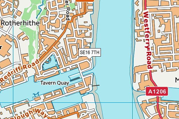 SE16 7TH map - OS VectorMap District (Ordnance Survey)