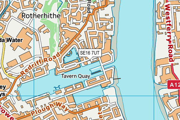 SE16 7UT map - OS VectorMap District (Ordnance Survey)