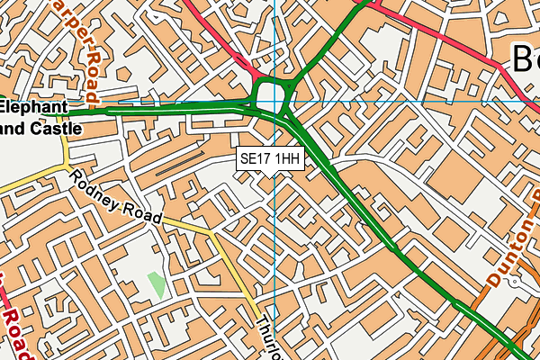 SE17 1HH map - OS VectorMap District (Ordnance Survey)
