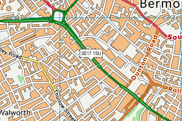 SE17 1SU map - OS VectorMap District (Ordnance Survey)