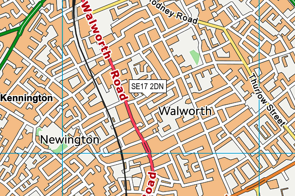 SE17 2DN map - OS VectorMap District (Ordnance Survey)