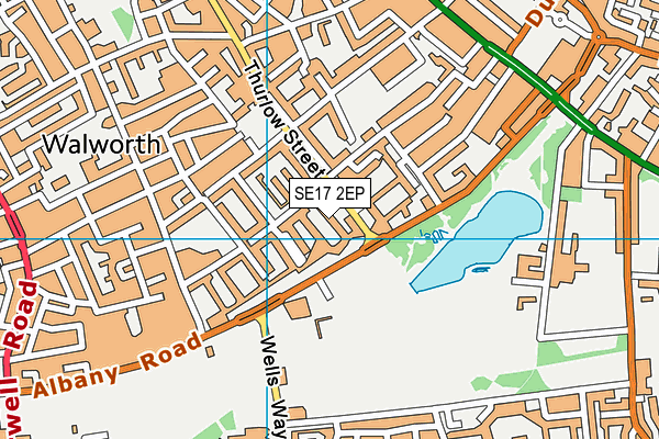 SE17 2EP map - OS VectorMap District (Ordnance Survey)