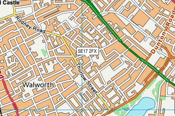 SE17 2FX map - OS VectorMap District (Ordnance Survey)