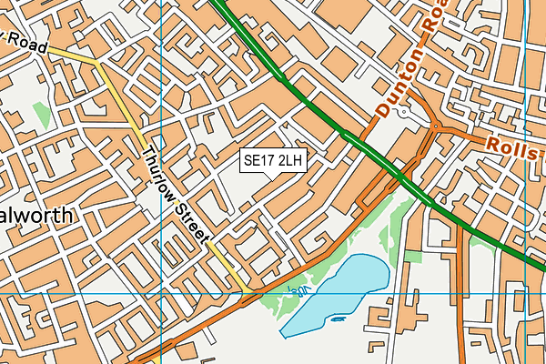 SE17 2LH map - OS VectorMap District (Ordnance Survey)