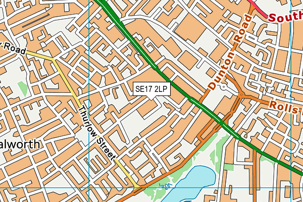SE17 2LP map - OS VectorMap District (Ordnance Survey)