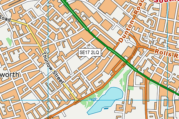 SE17 2LQ map - OS VectorMap District (Ordnance Survey)
