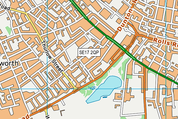 SE17 2QP map - OS VectorMap District (Ordnance Survey)
