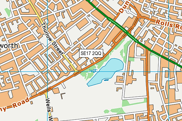 SE17 2QQ map - OS VectorMap District (Ordnance Survey)