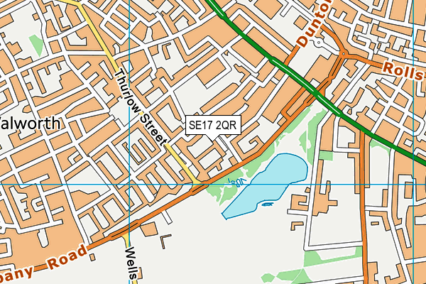 SE17 2QR map - OS VectorMap District (Ordnance Survey)