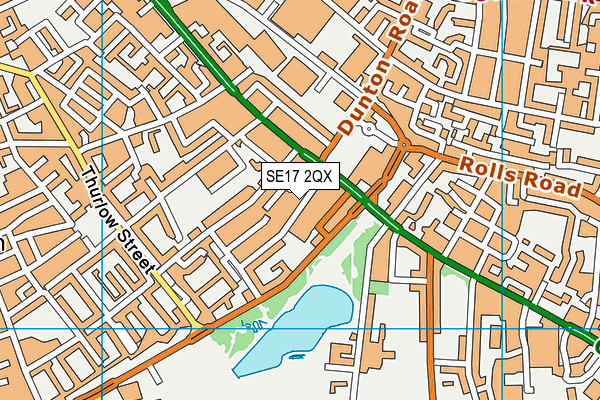 SE17 2QX map - OS VectorMap District (Ordnance Survey)