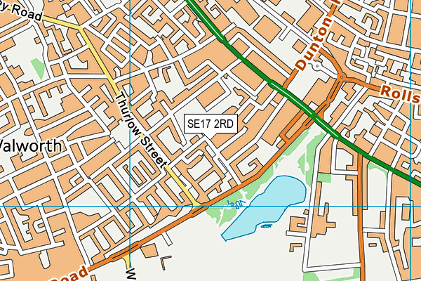 SE17 2RD map - OS VectorMap District (Ordnance Survey)