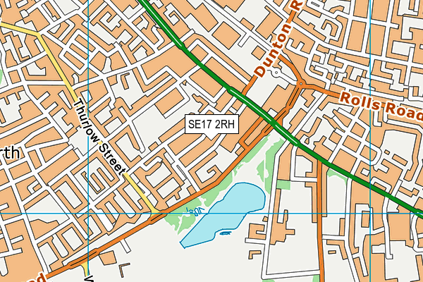 SE17 2RH map - OS VectorMap District (Ordnance Survey)