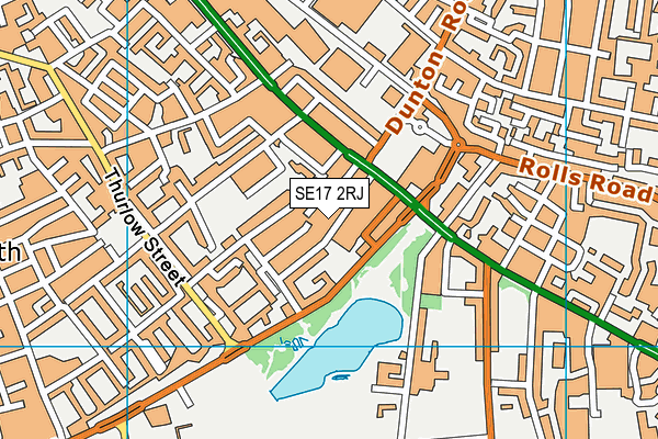 SE17 2RJ map - OS VectorMap District (Ordnance Survey)