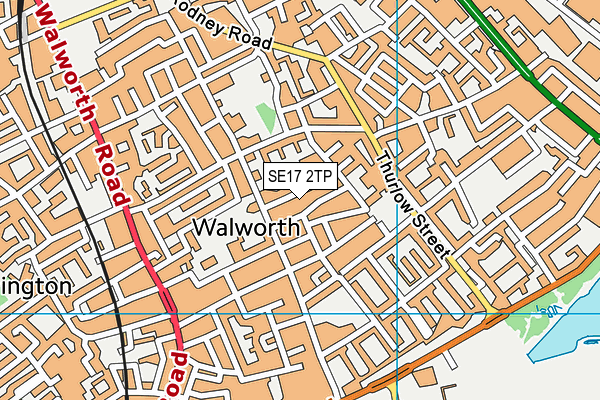 SE17 2TP map - OS VectorMap District (Ordnance Survey)