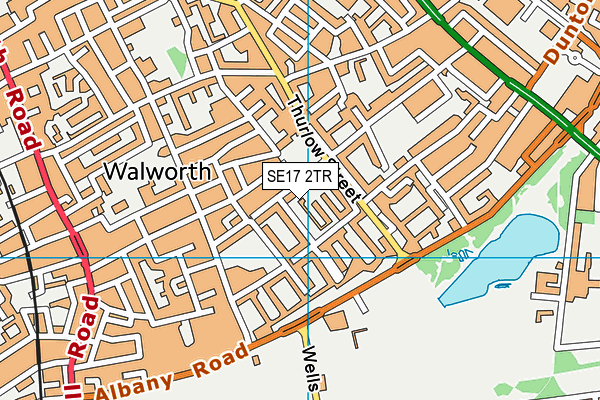 SE17 2TR map - OS VectorMap District (Ordnance Survey)