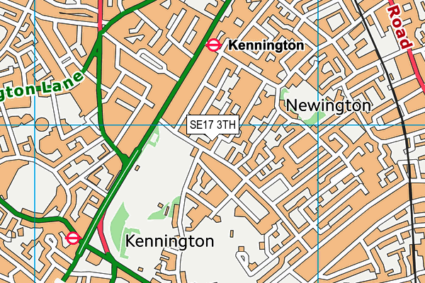 SE17 3TH map - OS VectorMap District (Ordnance Survey)