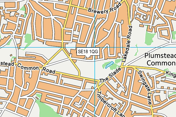 SE18 1QG map - OS VectorMap District (Ordnance Survey)