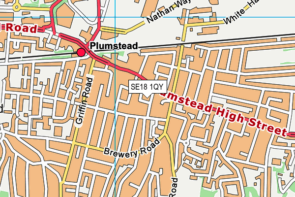 Conway Primary School map (SE18 1QY) - OS VectorMap District (Ordnance Survey)