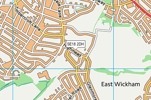 SE18 2DH map - OS VectorMap District (Ordnance Survey)
