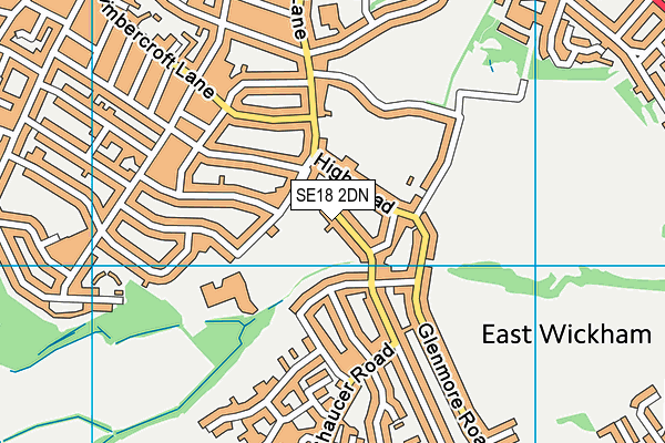 SE18 2DN map - OS VectorMap District (Ordnance Survey)
