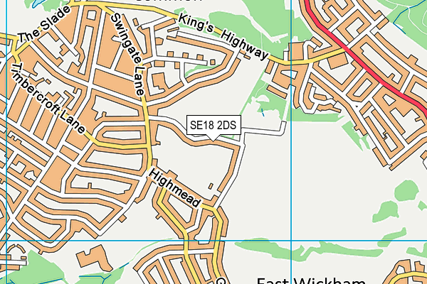 SE18 2DS map - OS VectorMap District (Ordnance Survey)