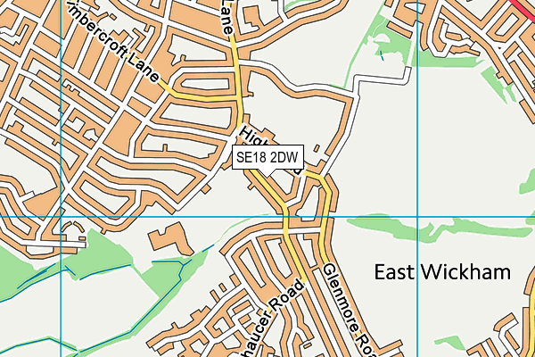 SE18 2DW map - OS VectorMap District (Ordnance Survey)