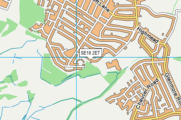 SE18 2ET map - OS VectorMap District (Ordnance Survey)