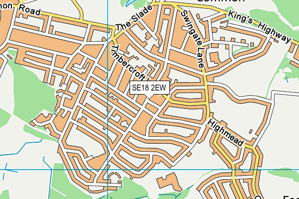 SE18 2EW map - OS VectorMap District (Ordnance Survey)