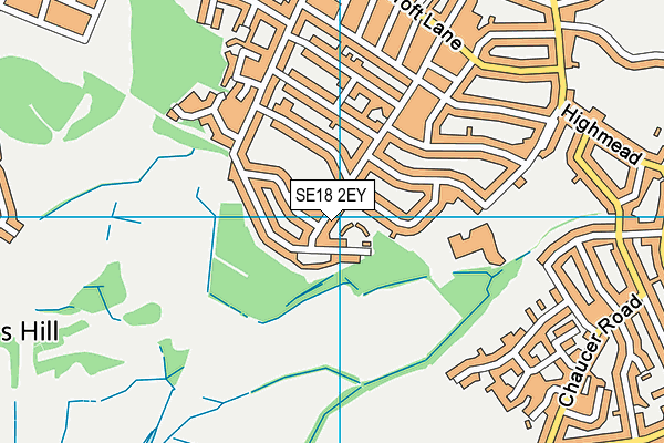 SE18 2EY map - OS VectorMap District (Ordnance Survey)