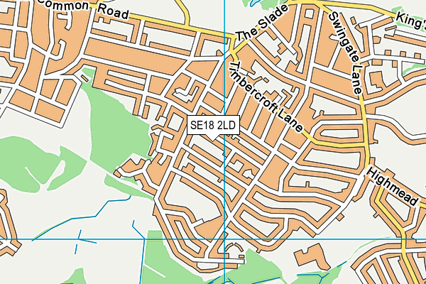 SE18 2LD map - OS VectorMap District (Ordnance Survey)