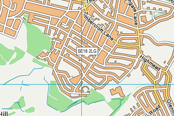 SE18 2LG map - OS VectorMap District (Ordnance Survey)