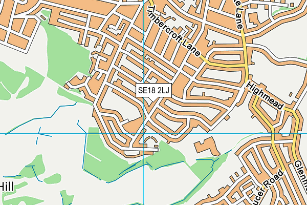 SE18 2LJ map - OS VectorMap District (Ordnance Survey)