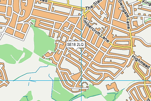 SE18 2LQ map - OS VectorMap District (Ordnance Survey)