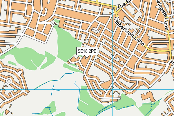 SE18 2PE map - OS VectorMap District (Ordnance Survey)