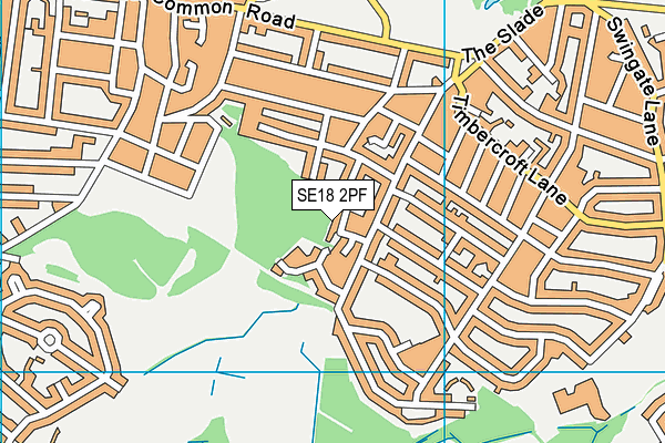 SE18 2PF map - OS VectorMap District (Ordnance Survey)