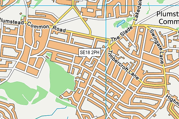 SE18 2PH map - OS VectorMap District (Ordnance Survey)