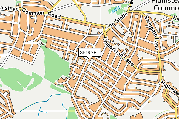 SE18 2PL map - OS VectorMap District (Ordnance Survey)