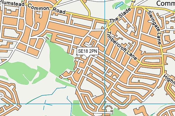 SE18 2PN map - OS VectorMap District (Ordnance Survey)