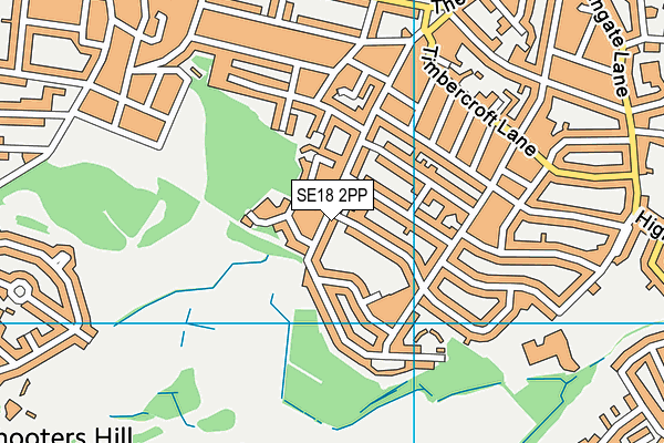SE18 2PP map - OS VectorMap District (Ordnance Survey)