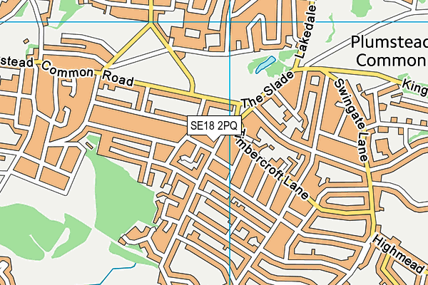SE18 2PQ map - OS VectorMap District (Ordnance Survey)