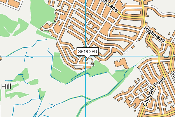 SE18 2PU map - OS VectorMap District (Ordnance Survey)