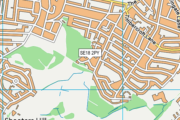 SE18 2PY map - OS VectorMap District (Ordnance Survey)
