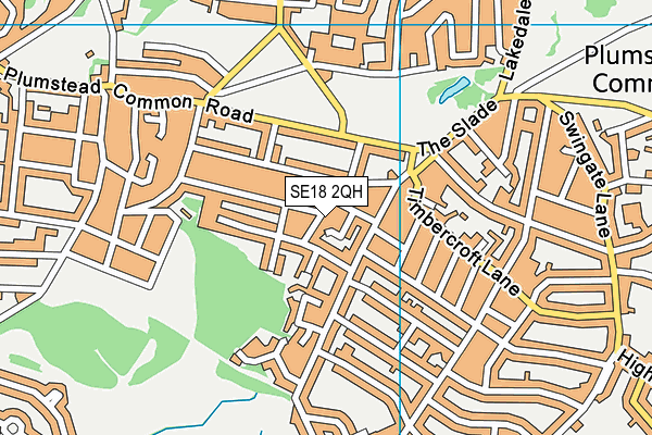 SE18 2QH map - OS VectorMap District (Ordnance Survey)